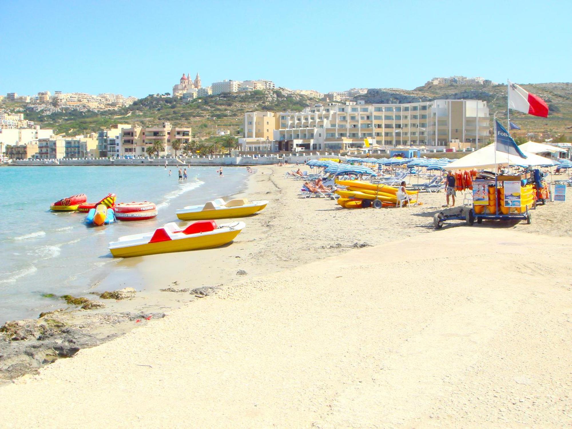 Seafront Apartment Terrace, Lounger & Panoramic Ocean Views Mellieħa Exteriör bild